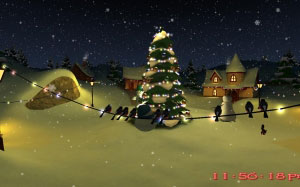christmas, xmas, new year, winter, snow, snowman, night, holiday, santa claus