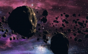 asteroids, belt, field, meteors, interstellar, rocks, dust, flying, space, universe, 3d, stars