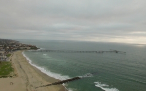 seascape, landscape, seaside, shore, beach, ocean, sea, water, coastline, sand, town, city, aerial view, drone flight