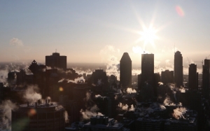 cityscape, landscape, skyscrapers, metropole, morning, city, mist, sunrise, urban, america, usa, buildings, sunny