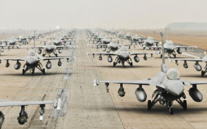 military jets, runway, training, usa, exercise, f-16, airplane, plane, aviation, aircraft