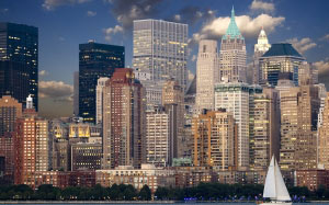 город, нью-йорк, сша, америка, манхэттен, городской пейзаж