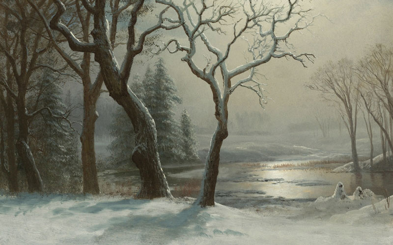 albert bierstadt, winter in yosemite, artwork, art, painting