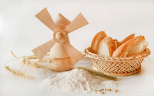 ears, basket, flour, still life, bread, food