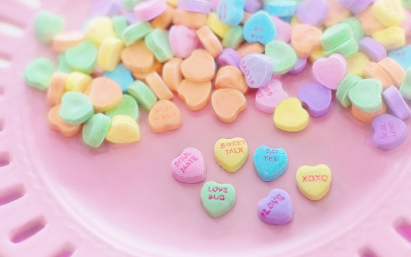 конфеты, сердца, сладости, праздник, романтика, любовь, день святого валентина