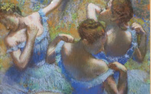 Edgar Degas, Blue Dancers, painting, impressionism