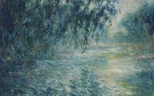 Oscar-Claude Monet, Morning on the Seine, painting, impressionism