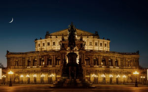 Дрезден, здания, город, оперный театр, Саксония