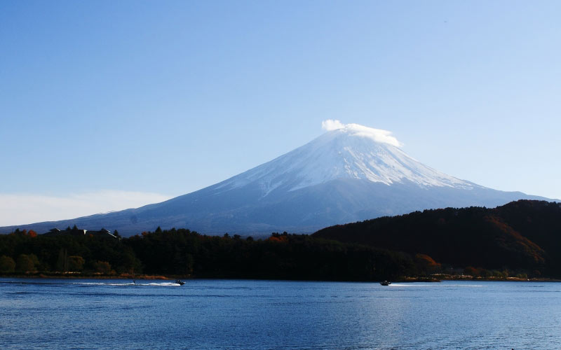 fuji, lake kawaguchi, sky, mountain, landscape, japan, sky