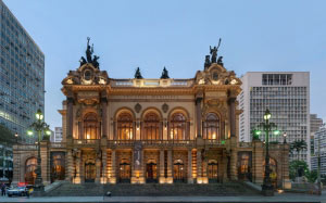 theatre, Brazil, city, architecture, history, Sao Paulo