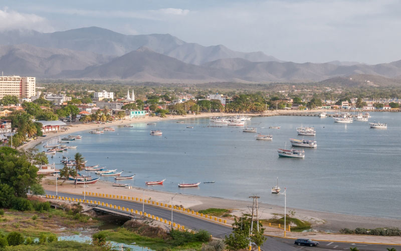 Juan Griego, bay, Fort La Galera, Isla Margarita, Venezuela, city, nature, landscape, sea shore