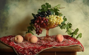 grapes, summer, still life, still life, peaches, Tashkent, Uzbekistan, fruit