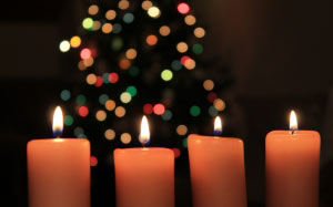 New year, Christmas, Xmas, holidays, christmas tree, candles