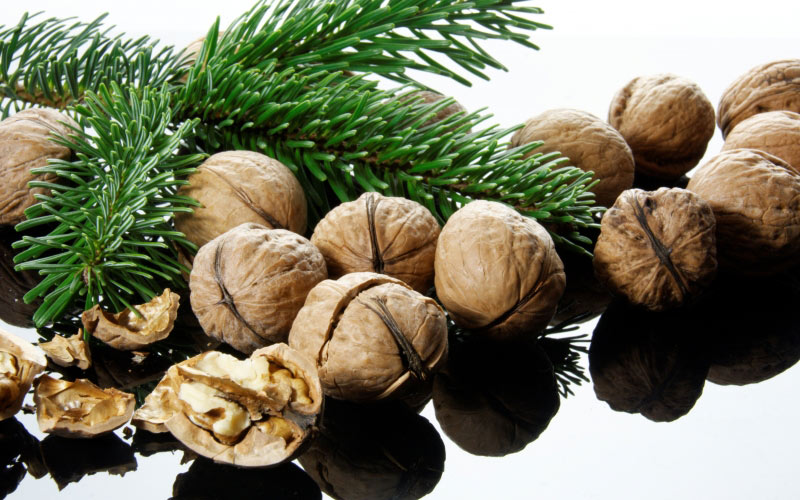 New year, Christmas, Xmas, holidays, food, walnuts