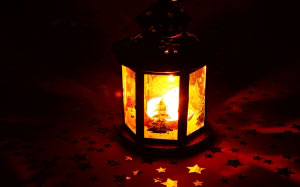 New year, Christmas, Xmas, holidays, candle, snow, lights