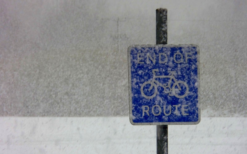 winter, blizzard, snow, road sign, storm