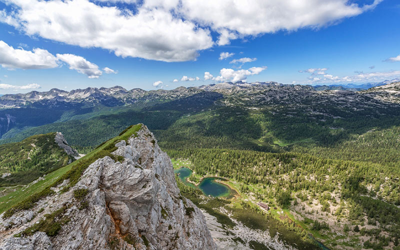 triglav national park, slovenia, mountains, rock, clouds, sky, forest, landscape, nature, wildlife