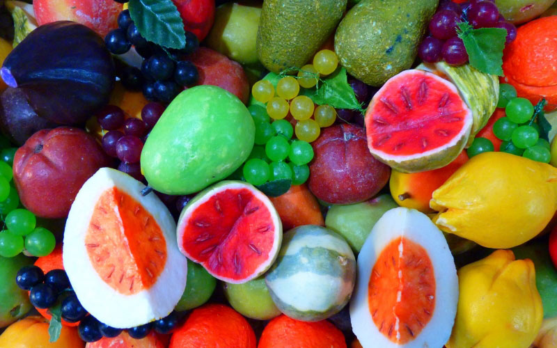soap, colorful, color, fruit, knallbunt, melon, peach, grapes, made dish, oranges, lemons, gaudy, food