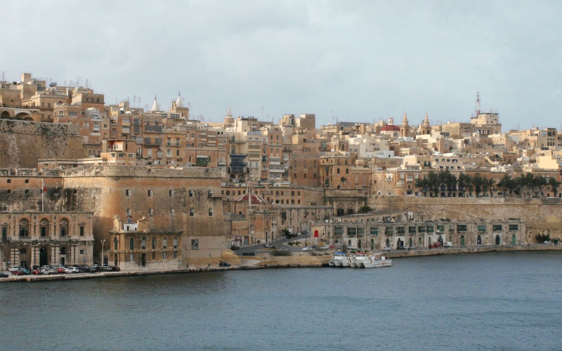 malta, valletta, senglea, panorama, south coast, sea, port