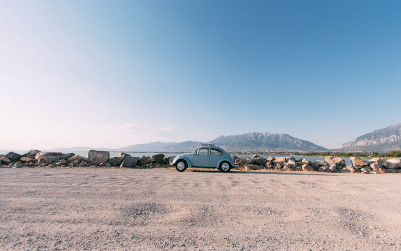 beach, transport, old, beetle, car, vintage, classic, volkswagen, sand, blue sky