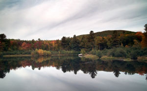 озеро, природа, пейзаж, осень, листва, деревья, вода, пруд, небо, облака, деревья, отражение