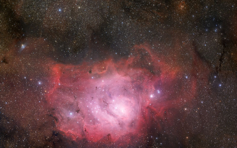 lagoon nebula, starscape, space, stars