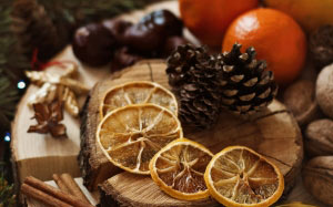 food, fruit, christmas, xmas, new year, wood, table, drink, cinnamon, tangerines