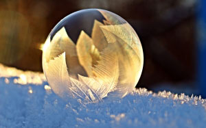 мыльный пузырь, мороз, снег, пузырь, зима, холодный, матовый, замороженный