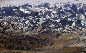 с международной космической станции, наса, гималаи, тибетское плато, пейзаж, природа