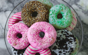 colorful, donuts, sweet, tasty, delicious, baked, food, dessert