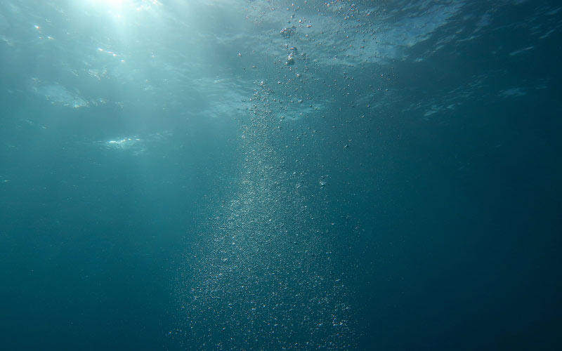 пузыри, подводный мир, природа, океан, море, вода