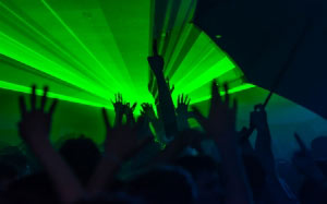 music, light, people, night, concert, live, dance, lines, green, color, show, darkness, nightlife, club, laser, rave, dj, illuminated, light show, festival, stage, electronics, audio, musical, party, sound, event, volume, disco, nightclub, techno, loud, hands up
