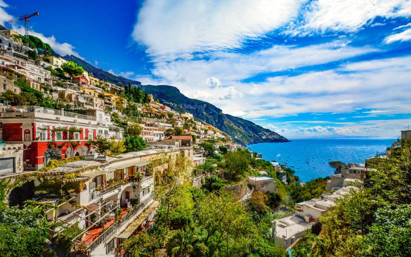 amalfi, coast, italy, architecture, beach, town, blue, city, village, sea