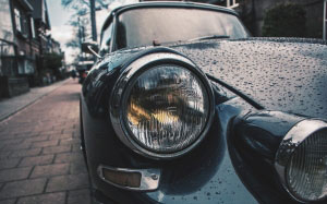 street, car, vintage, vehicle, rain drops, vintage car, city, volkswagen, automobile