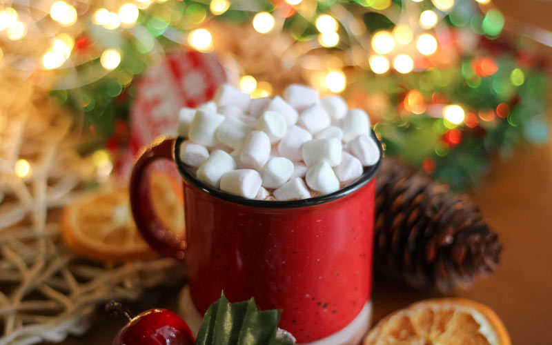 marshmallow, cocoa, christmas, xmas, new year, drink, holiday, food, decoration, sweetness, still life