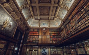 architecture, wood, vintage, retro, mansion, old, interior, library, books