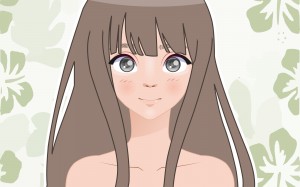 portrait, anime, manga, girl, women, face, young, kawaii, japanese