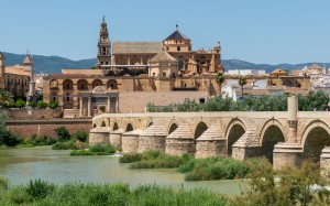 historic, cordoba, guadalquivir river, mosque, cathedral, roman bridge, episcopal palace, architecture, city, landscape