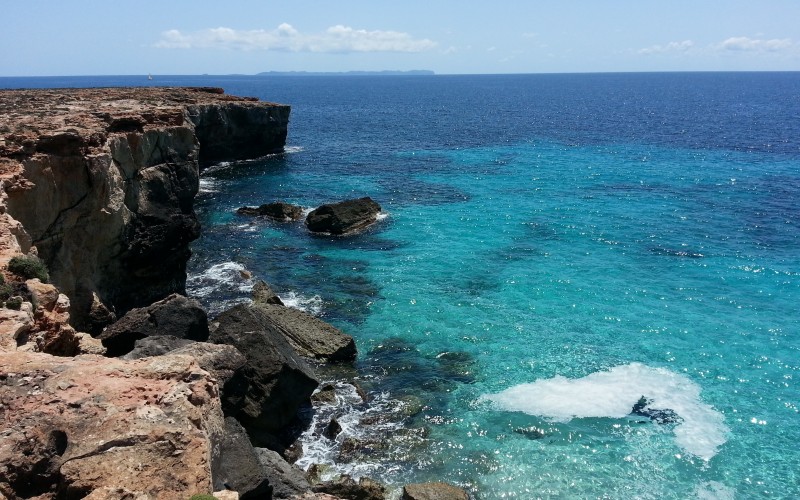 beach, sea, coast, rocks, ocean, shore, vacation, cliff, water, blue, landscape, nature