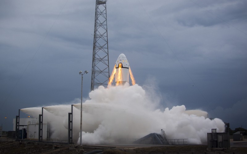 launching, rocket, clouds, flames, smoke, technology, vehicle, space