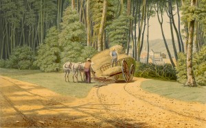 william james bennett, george harvey, summer, road, road accident, painting, art