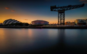 horizon, landscape, sunrise, sunset, skyline, night, morning, dawn, cityscape, dusk, evening, reflection, darkness, glasgow, city, architecture