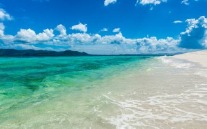 sea, water, sky, blue, nature, landscape, coast, ocean, waves, beach, island, caribbean, tropics, sand