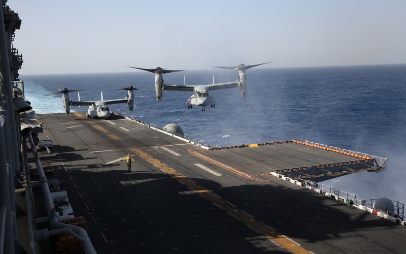 usa, vehicles, military, boeing-bell v-22 osprey, aircraft, tiltrotor, marines, ship, deck, aircraft carrier