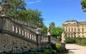 park, residence, wurzburg, stone, staircase, architectures, baroque, landmarks, building, estate, palace, mansion, home, house, city, tourism, chateau, garden, villa, historic, manor