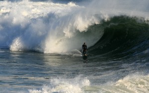 big wave, waves, santa cruz, california, surfing, surfer, man, sports, sea, ocean, water