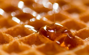 pattern, food, breakfast, waffle, syrup, close up, sweetness, honey, dessert