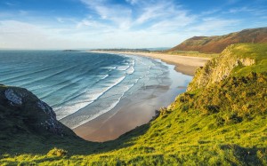 scenic, view, cloudy, landscape, sea, coast, nature