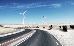 sky, road, path, way, windmill, wind turbine, energy, wind power, white sand, infrastructure, wind farm, power generation, renewable energy, wind generators
